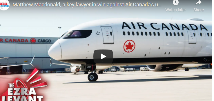 Matthew Macdonald, un avocat clé dans la victoire contre le syndicat d'Air Canada se joint à Ezra Levant