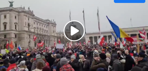 Autriche, Vienne, énorme manifestation contre les mesures dictatoriales  CAS-VITE, samedi  en  décembre 2021