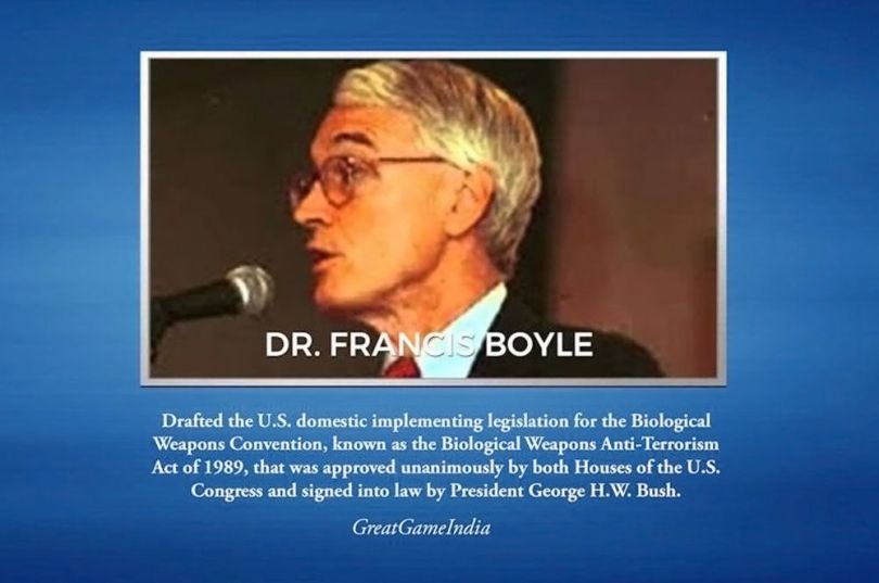 Le Dr Francis Boyle, créateur de la loi américaine sur les armes biologiques affirme que le coronavirus est une arme de guerre biologique Publié par Aphadolie