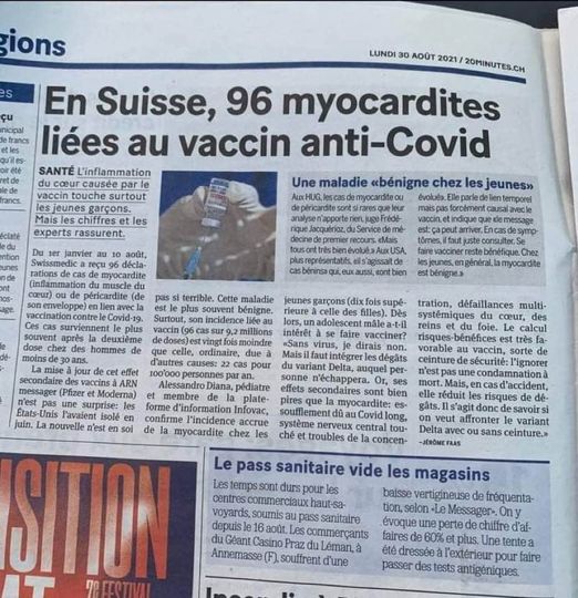 En Suisse les problèmes lies au V---A---X  sortent dans les médias