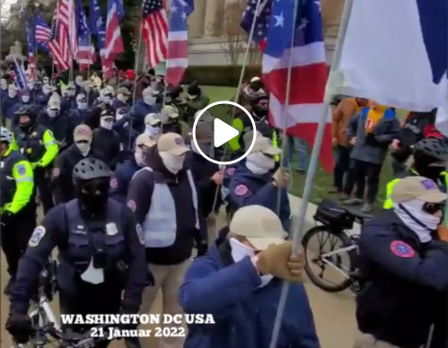 Citoyens des États-Unis à Washington lors de la grande manifestation "March for Life" ... Contre la vaccination, les passeports verts et toutes les mesures sanitaires ... !!!